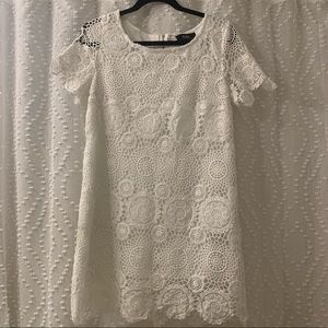 LULU’s Crochet Shift Mini Dress